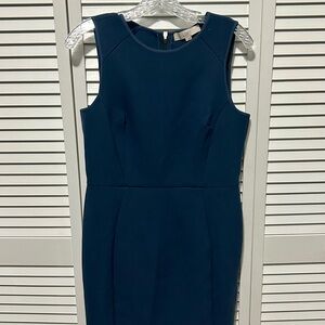 LOFT Navy Blue Paneled Sheath Dress, Sz 6